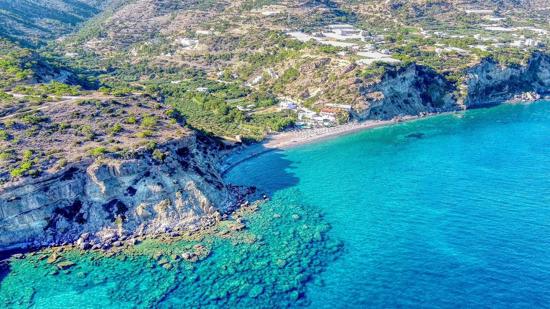 Reiseguide til Ierapetra på Kreta Agia Fotia-stranda ved Ierapetra på Kreta
