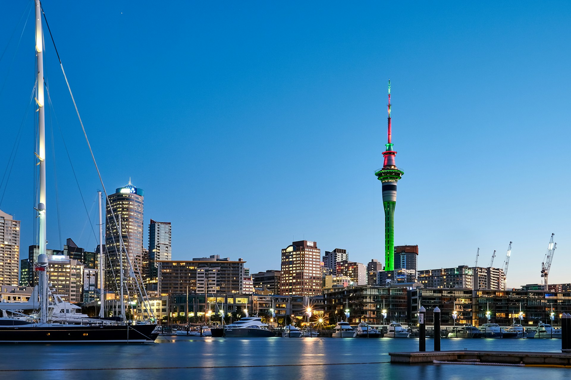 Havna i Auckland på New Zealand