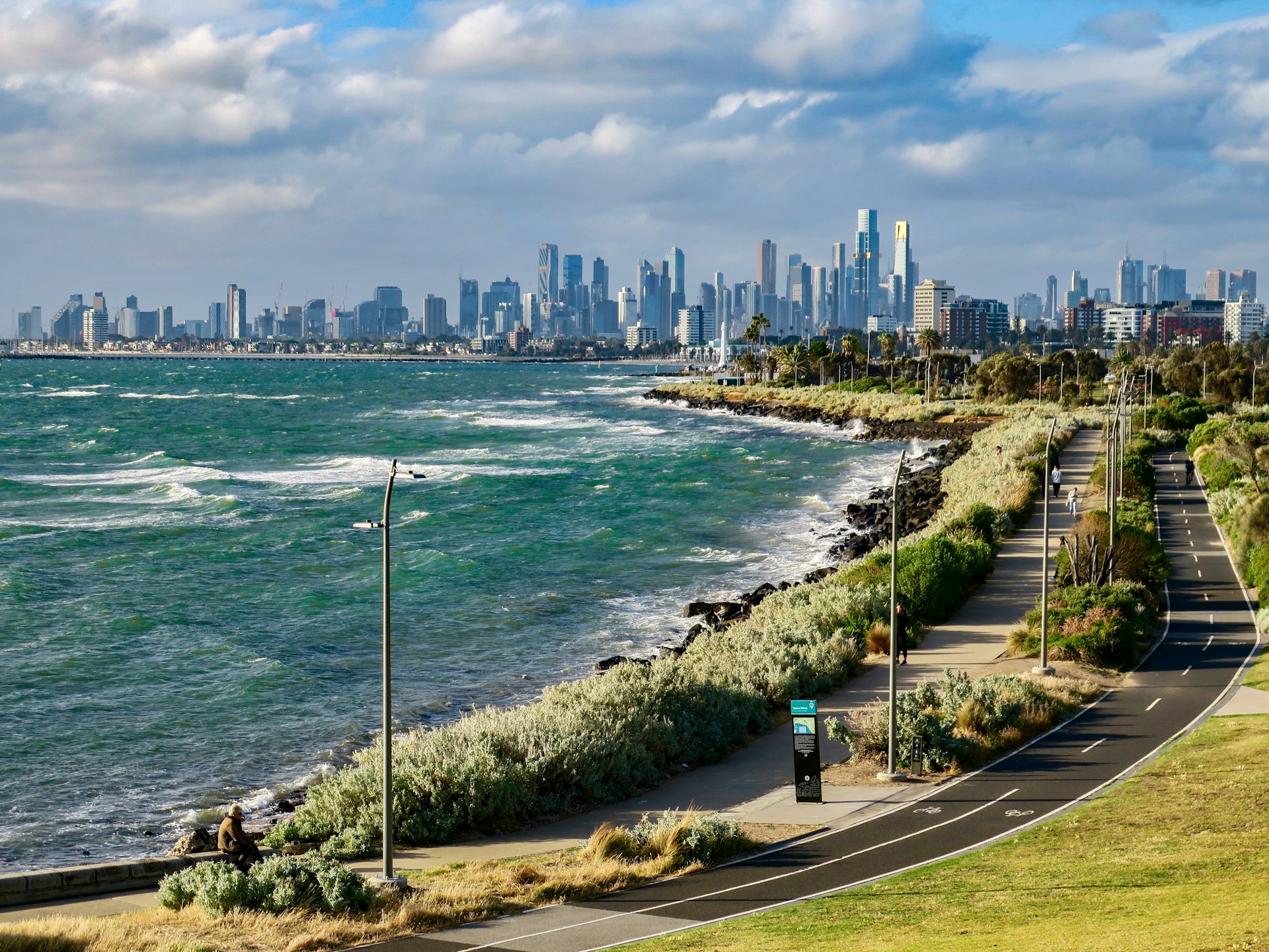 Utsikt mot Melbourne i Australia