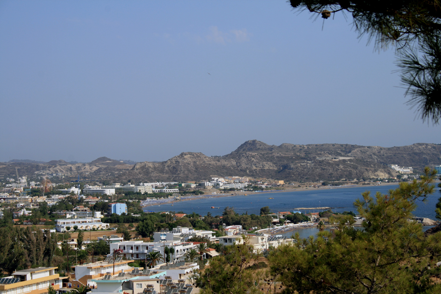 Utsikt over Faliraki på Rhodos