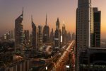 Dubai på kvelden