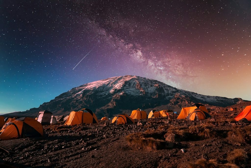En camp på vei opp mot Kilimanjaro
