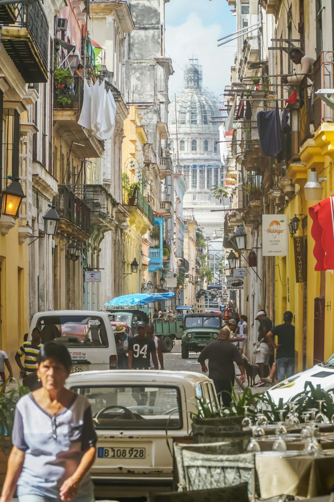 En trang gate i Havanna på Cuba